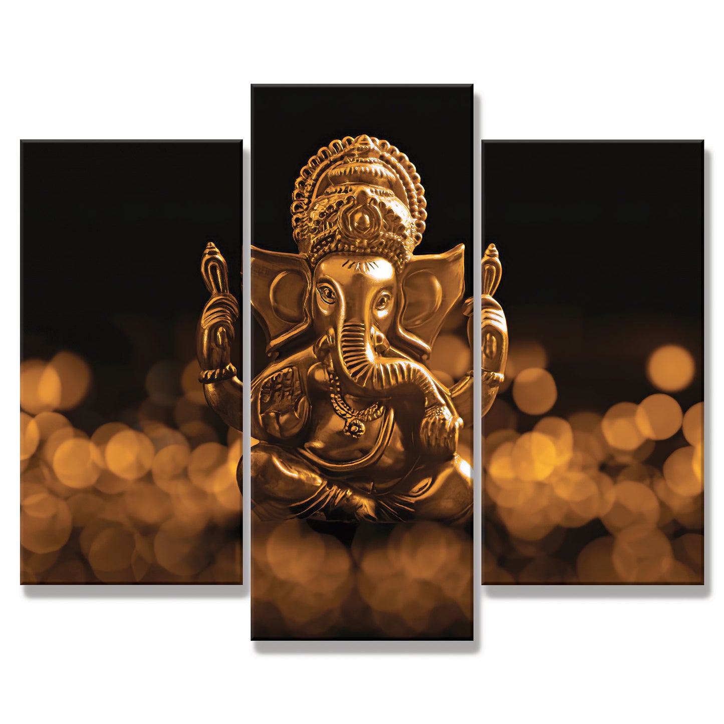 3 Piece Black and Gold Ganesha Frame - Dandelion Lifestyle