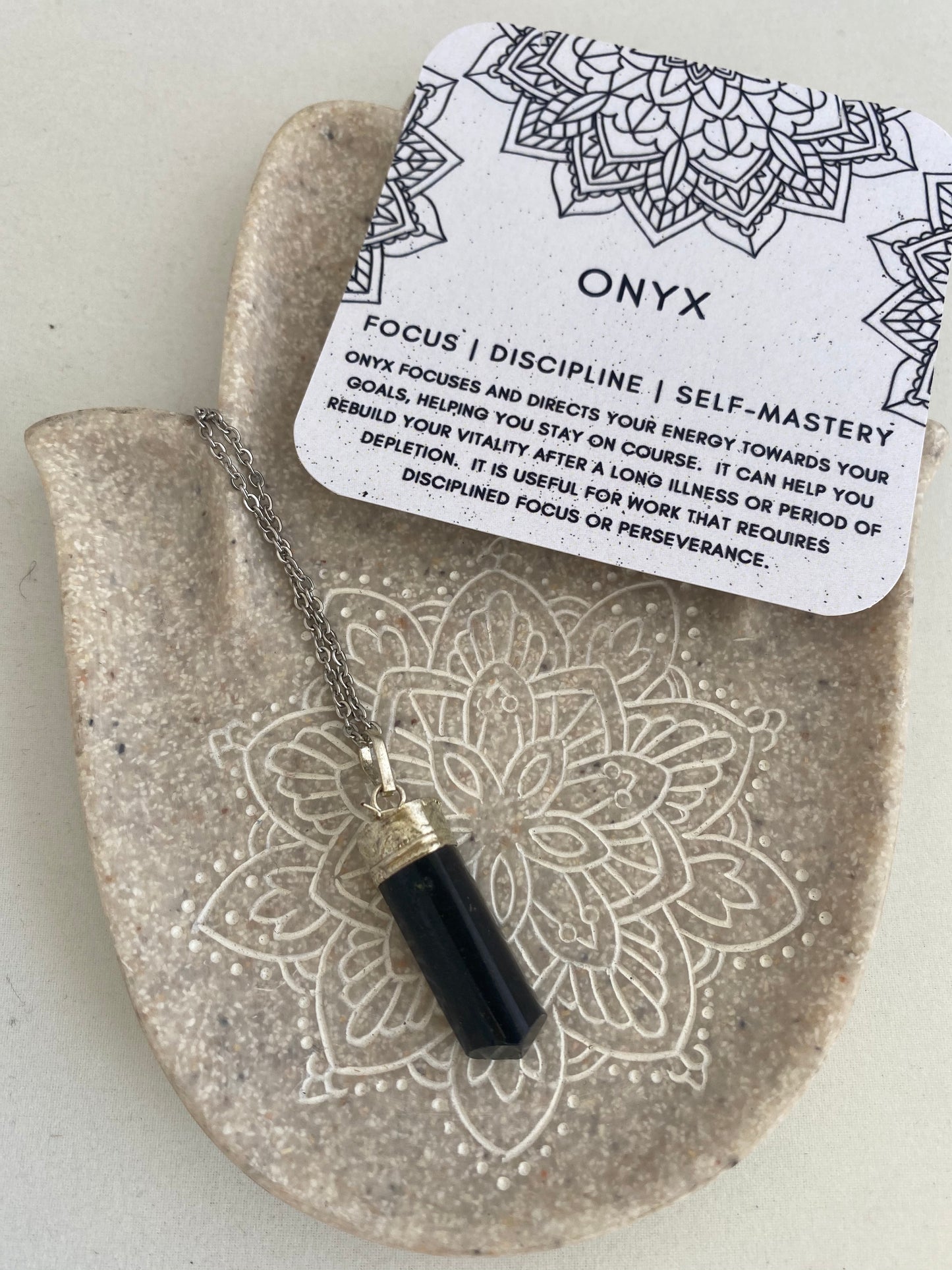 Onyx Crystal Pendant - Dandelion Lifestyle