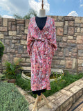 Pink Peonie Long Kimono - Dandelion Lifestyle