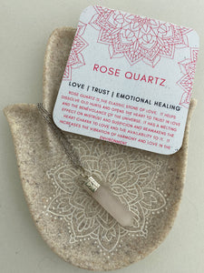 Rose Quartz Crystal Pendant - Dandelion Lifestyle
