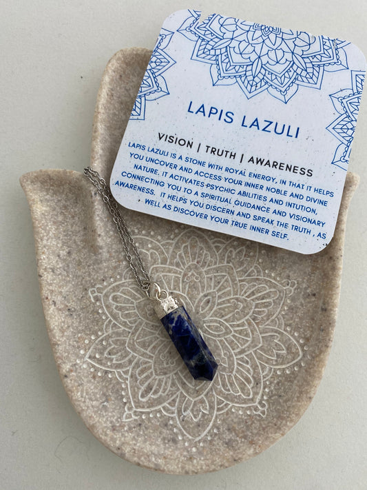 Lapis Lazuli Crystal Pendant - Dandelion Lifestyle