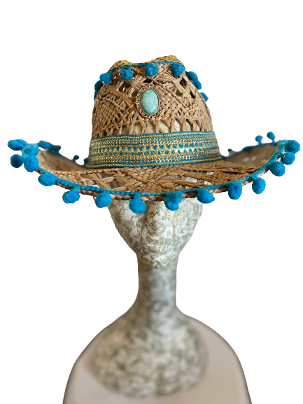 Turquoise Ibiza Hat - Dandelion Lifestyle