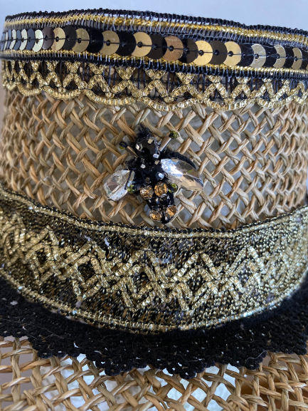 Black Busy Bee Ibiza Hat - Dandelion Lifestyle