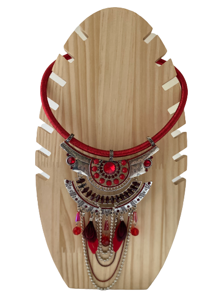 Scarlet Tiered Bohemian Neckpiece - Dandelion Lifestyle