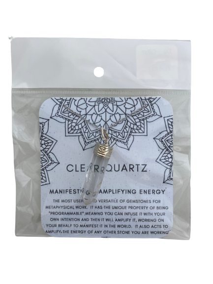 Clear Quartz Crystal Pendant - Dandelion Lifestyle
