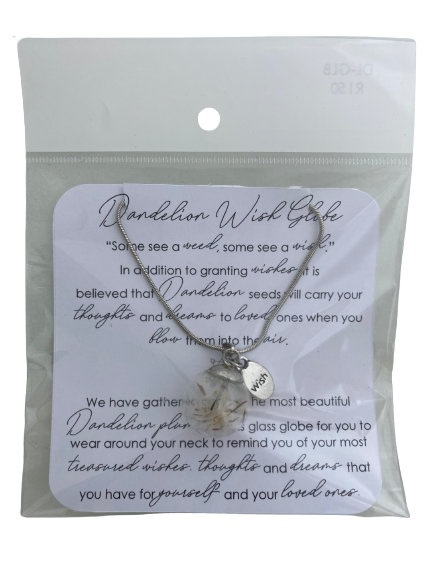 Dandelion in Glass Globe Necklace - Dandelion Lifestyle